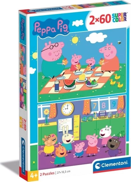 puzzel Peppa Pig 2×60 stukjes Clementoni