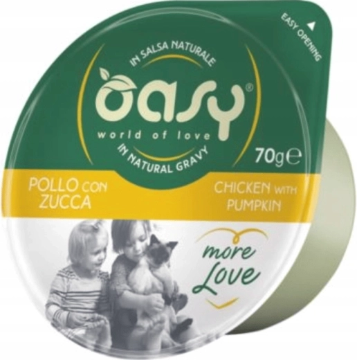 Oasy More Love kip met pompoen – bekertje 70 g