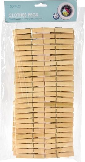 Bamboe wasknijpers 100 stuks