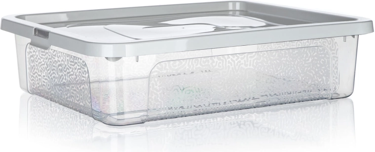 Opbergbox MULTIBOX 10 l met deksel en clips, 40 × 33 × 10 cm