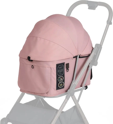 FIKAGO zonnekap en bekleding voor kinderwagen FTG2 mistroze