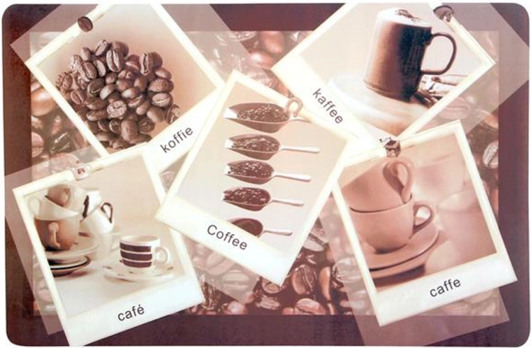 Kunststof placemat TORO met koffiemotief 28 × 43 cm, mix van motieven