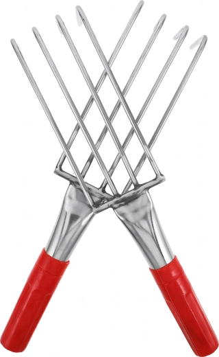 Handcultivator voor in de tuin (mini harkje) 4 tanden 32 cm