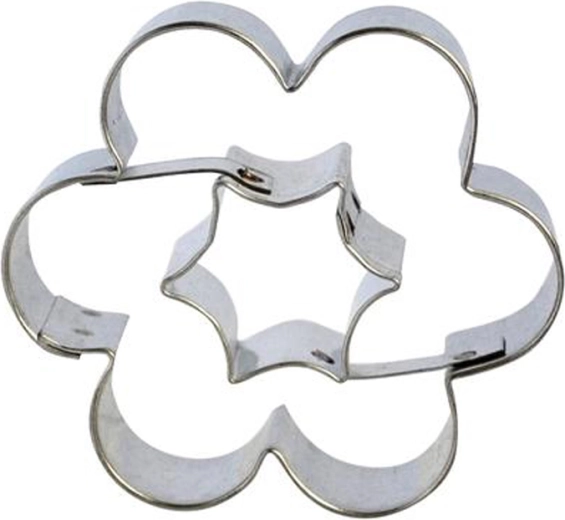 Koekjesuitsteker bloemetje–ster 5 cm