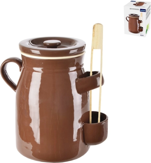 Keramische fermentatiepot 2,5 l met deksel en tang Orion