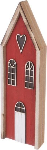 Decoratief houten huisje rood 30 cm