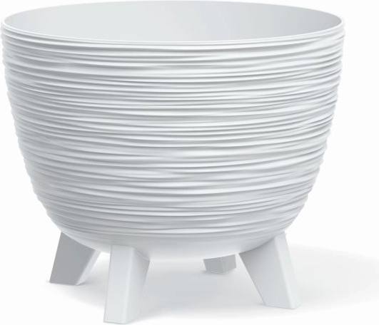 Bloempot Furu 23,6 cm wit met pootjes