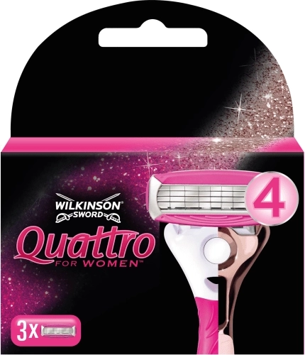 Vervangende mesjes Wilkinson Quattro for Women Rosegold 3 stuks