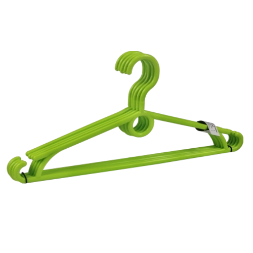 Set van 5 draaibare kunststof kledinghangers