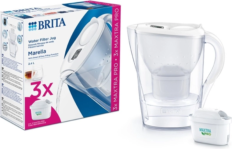 Filterkan BRITA Marella 2,4 l wit + 3 MAXTRA PRO Pure Performance patronen