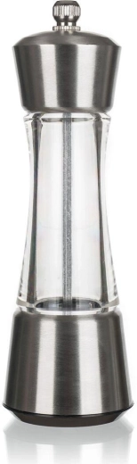 Mechanische kruidenmolen CULINARIA roestvrij staal/acryl 17 cm