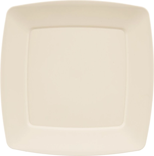 Ondiep kunststof bord Sandy crème 23,5 × 23,5 cm