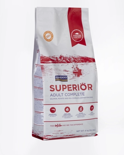 Brokjes voor kleine volwassen honden met zalm en aardappelen FISH4DOGS Superior 6 kg