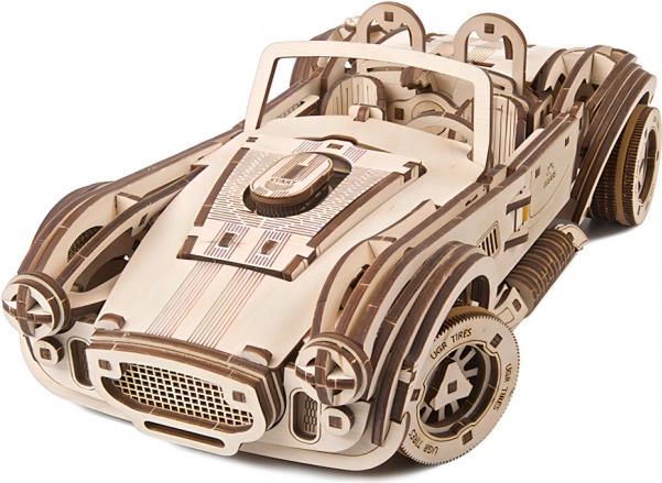 Ugears 3D houten mechanische puzzel drift racewagen Cobra