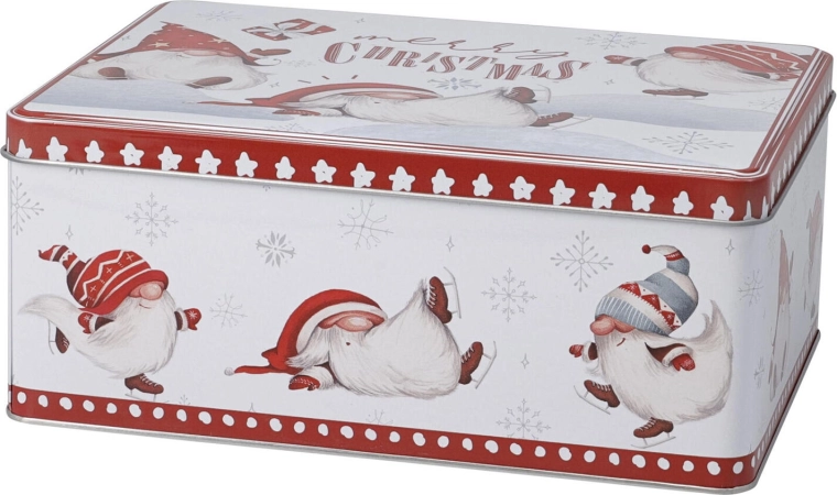 Kerst blikken bewaardozen met elfjes - set van 3 stuks