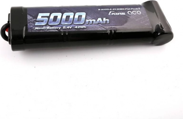 Gens Ace NiMH-accu 5000 mAh 8,4 V Hump met T-Dean connector voor RC-auto’s