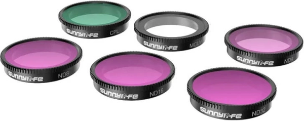 Set van 6 filters MCUV, CPL en ND4/ND8/ND16/ND32 voor INSTA360 GO 3/GO 2 – Sunnylife