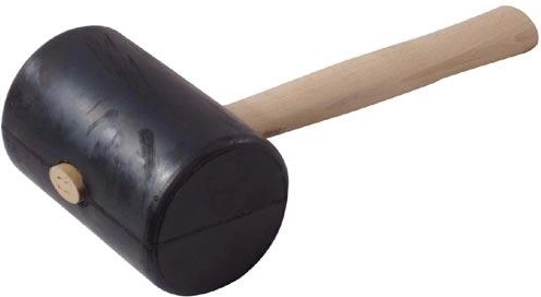 Rubberen hamer 90 mm met houten handvat – Tsjechische productie