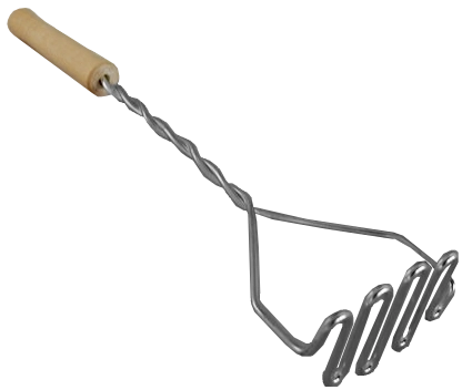 RVS aardappelstamper met houten handvat Tarmex