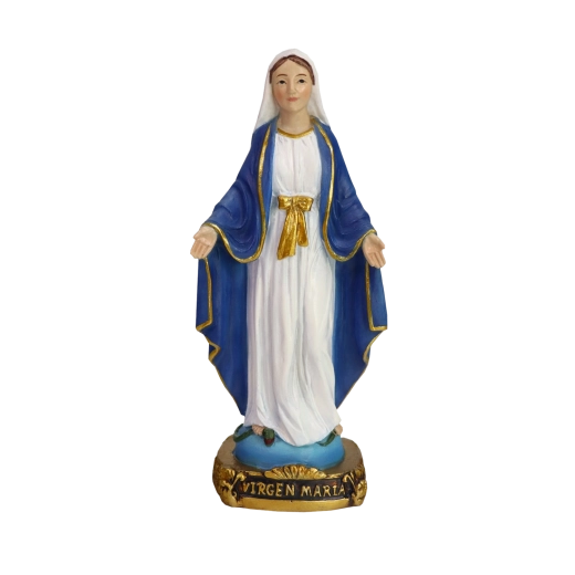 Figuur van de Maagd Maria van hars 6 × 4 × 13 cm