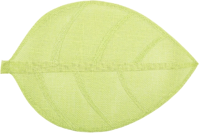 Groene placemat in bladvorm 33 × 48 cm