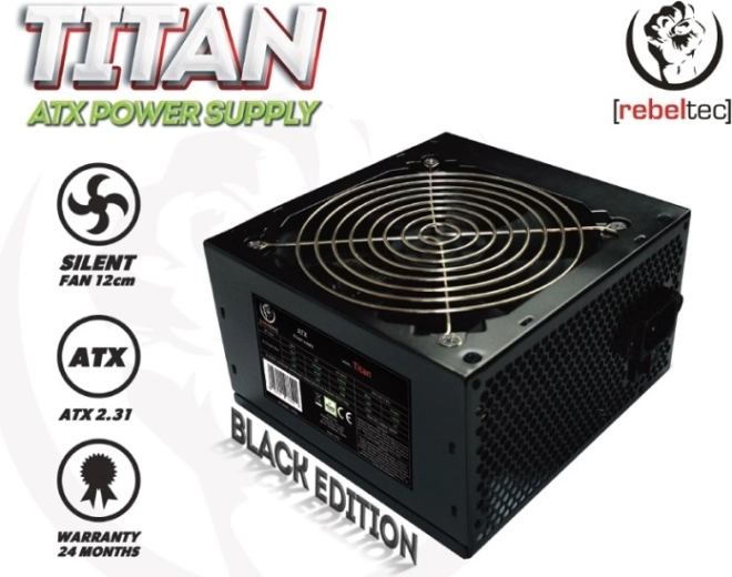 Universele computer-voeding ATX 2.31 REBELTEC Titan 500W