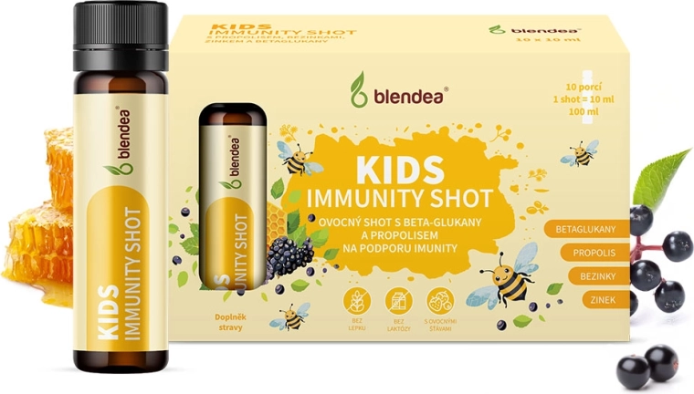 Blendea Immunity Shot voor kinderen met propolis en bèta-glucanen 10 × 10 ml