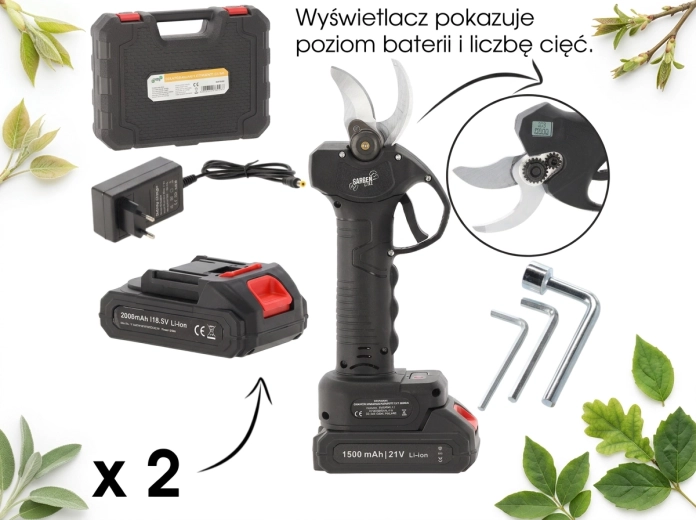 Accu tuinsnoeischaar 21 V, snoeit tot 30 mm