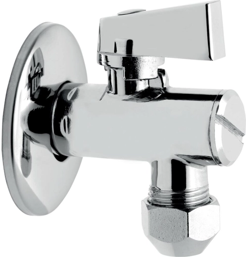 Hoekventiel zonder filter 1/2 x 1/2 met wartelmoer