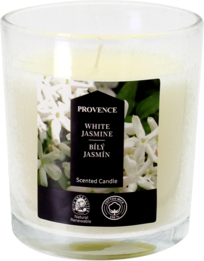 Geurkaars in glas Witte jasmijn 7 × 8 cm