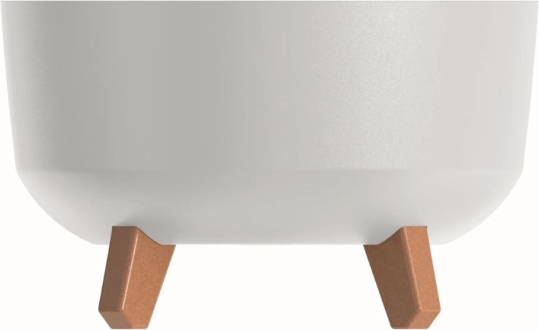 Bloempot op pootjes Gracia Low Eco Wood 38 cm – wit