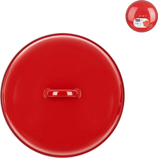 Geëmailleerd deksel Lem 21 cm rood