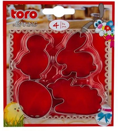 Set Paasuitstekers – schaap, kuiken, konijn en ei (4 stuks)