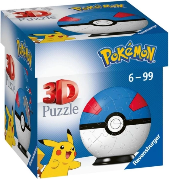 Ravensburger 3D-puzzel Pokémon Great Ball – 54 stukjes