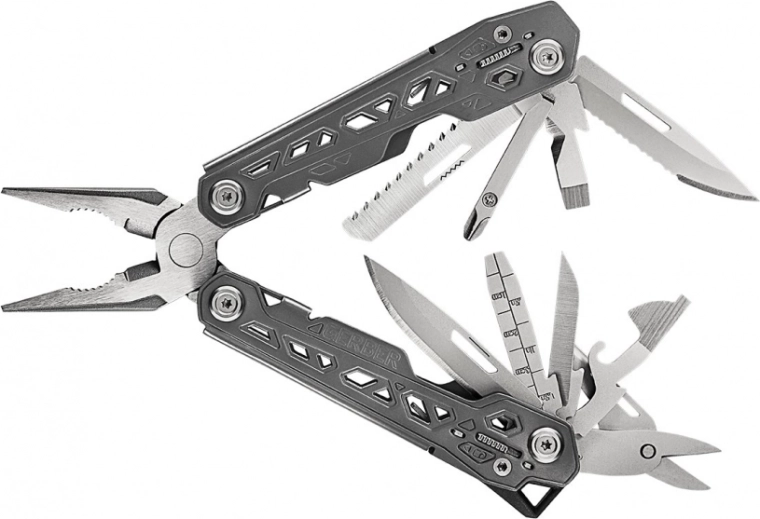 Multitool GERBER Truss, roestvrij staal, 17 functies met etui