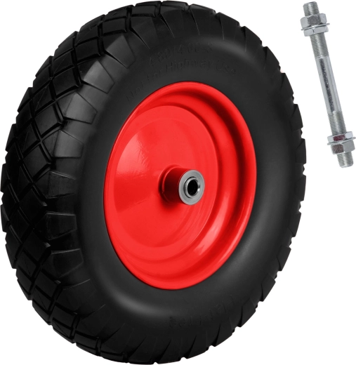 Tubeless wiel voor kruiwagen 4.00-8 zwart-rood Humberg