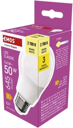 LED-lamp Classic A60 E27 5,8 W warm wit