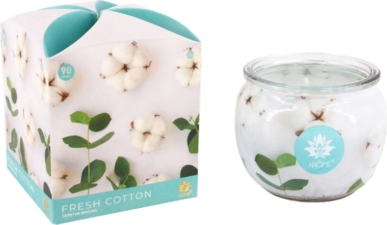 Geurkaars in glas Frisse Katoen 90 g