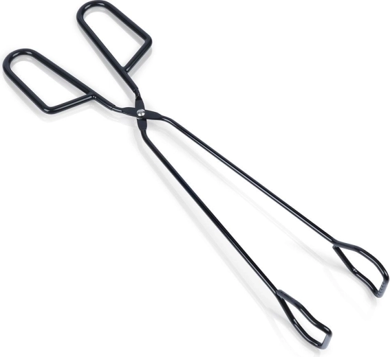 Metalen barbecuetang 31,5 cm, zwart