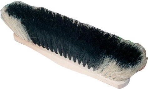 Bezemkop 28 cm, onbehandeld houten lijf, mix van haren en PET, zonder schroefdraad