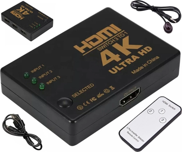 HDMI‑schakelaar met afstandsbediening