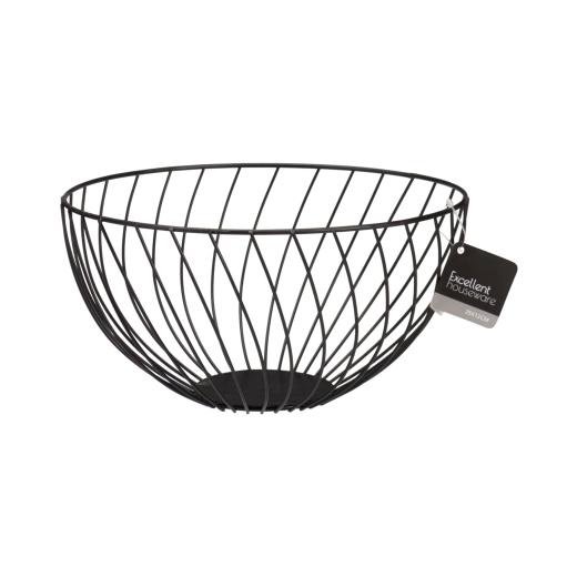 Zwart stalen fruitmand Ø 13,5 cm