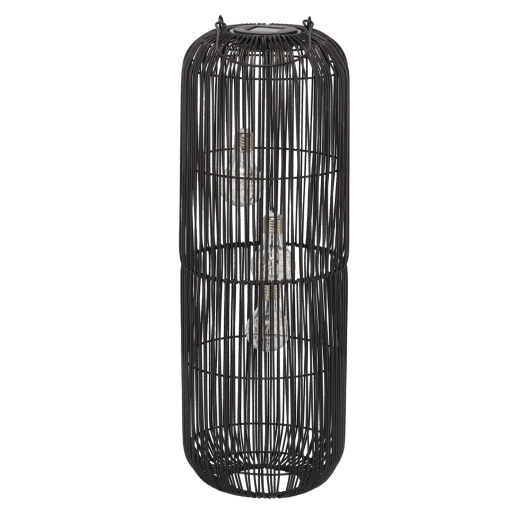 Zwarte solar lantaarn 62 cm