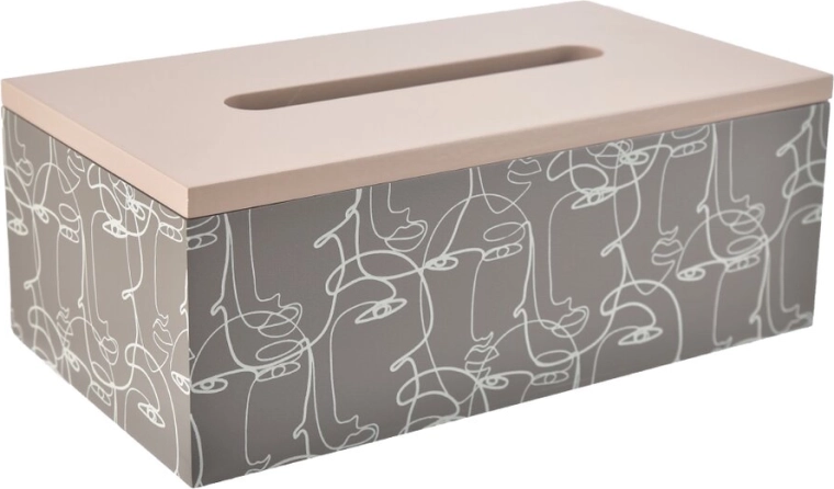 Houten beige box voor papieren servetten