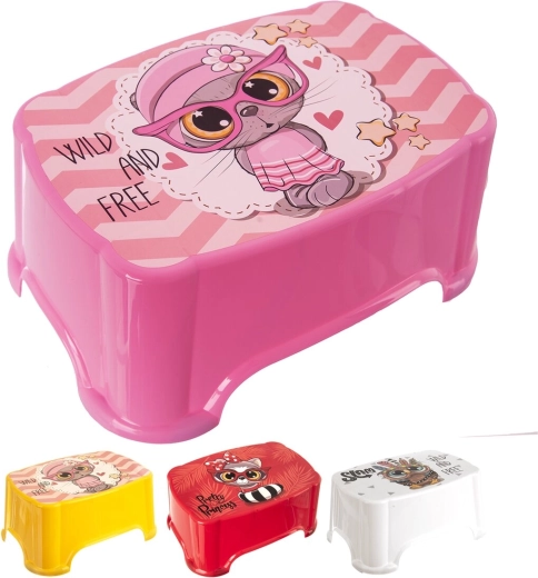 Plastic kinderkrukje Cute, draagvermogen 80 kg, mix