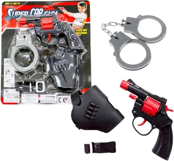 Capsulepistool met handboeien en holster