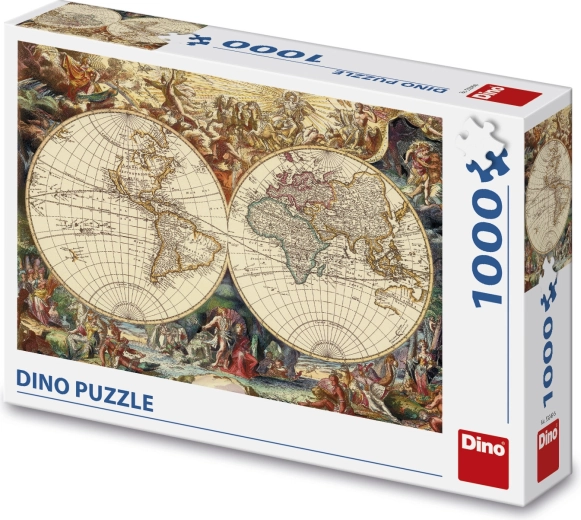 DINO puzzel historische kaart, 1000 stukjes