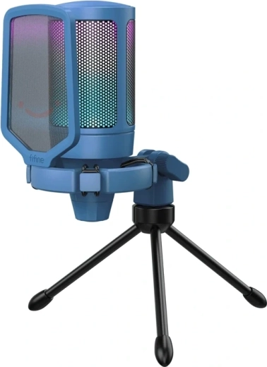 Gaming USB-condensatormicrofoon Fifine A6V blauw