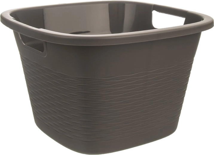 Plastic vierkante afwasteil ORION LOOP met handgrepen, 16,8 l, donkergrijs
