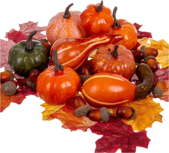 Herfstdecoratie Ruhhy (50 stuks bladeren, pompoenen en eikels)
